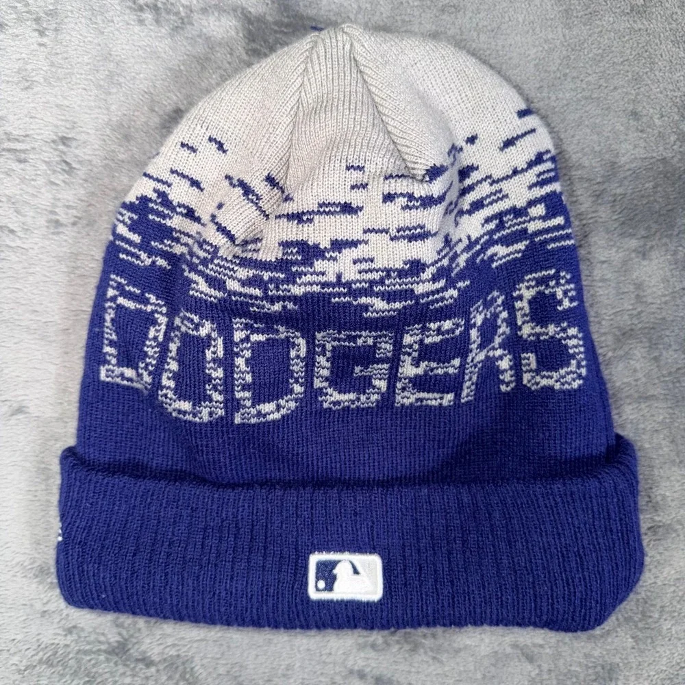 LA Dodgers New Era Beanie‎ Knit Hat Authentic On-Field MLB Cuffed Winter Blue